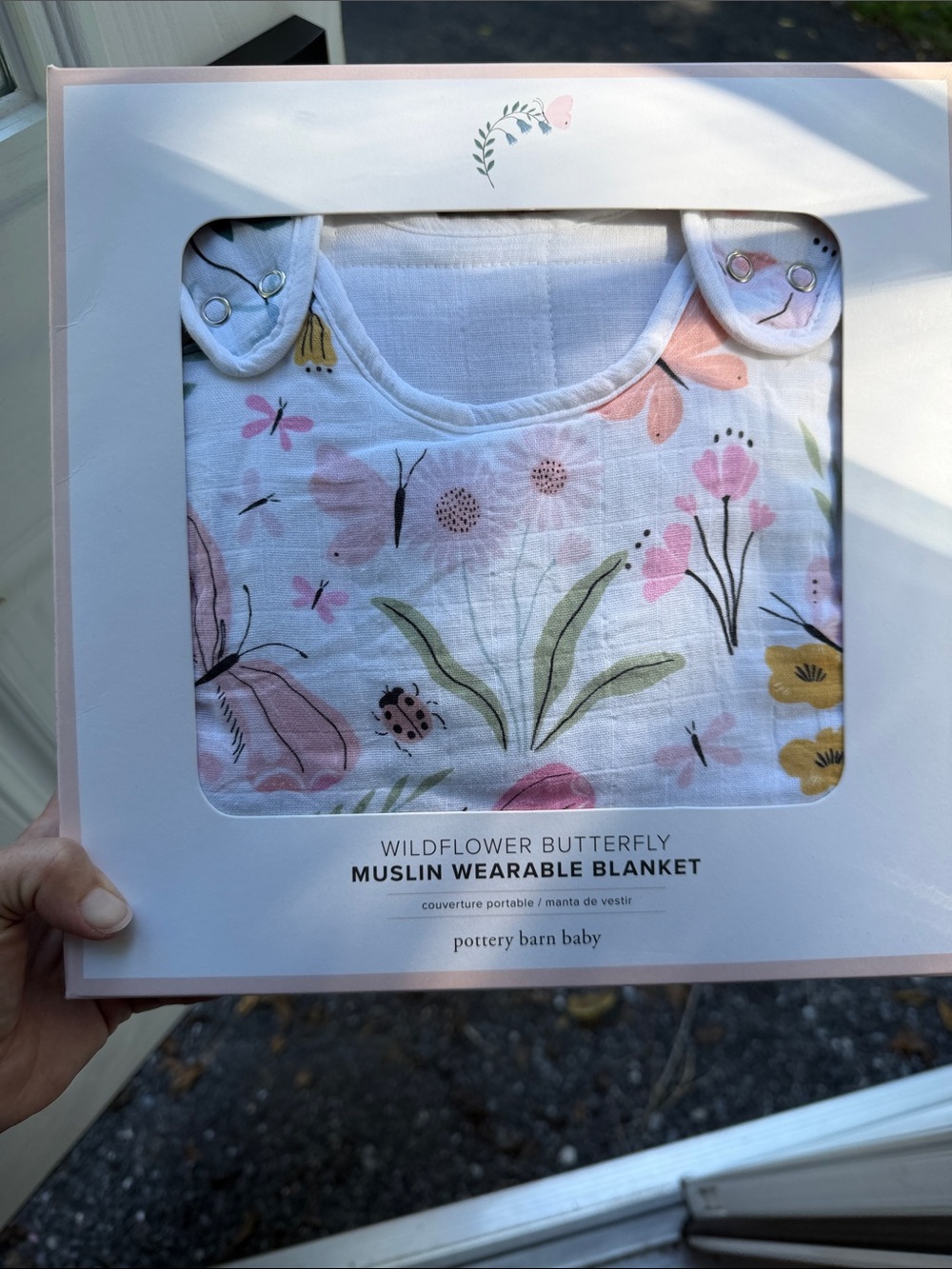 Kids muslin flower wearable blanket